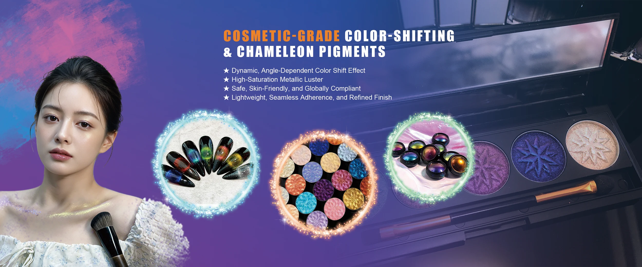 Producător de pigmenti optici de schimbare a culorii de calitate cosmetică din China